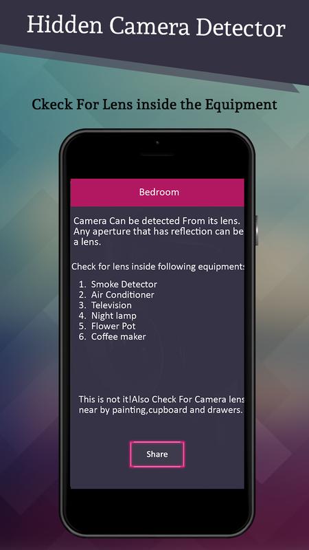 Hidden camera detector app for iphone
